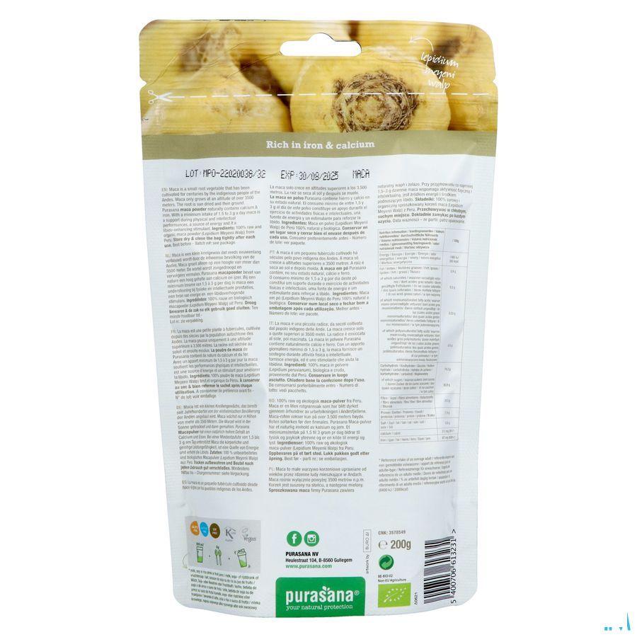 Purasana Macapoeder 200 gr Be-bio-02 Peru