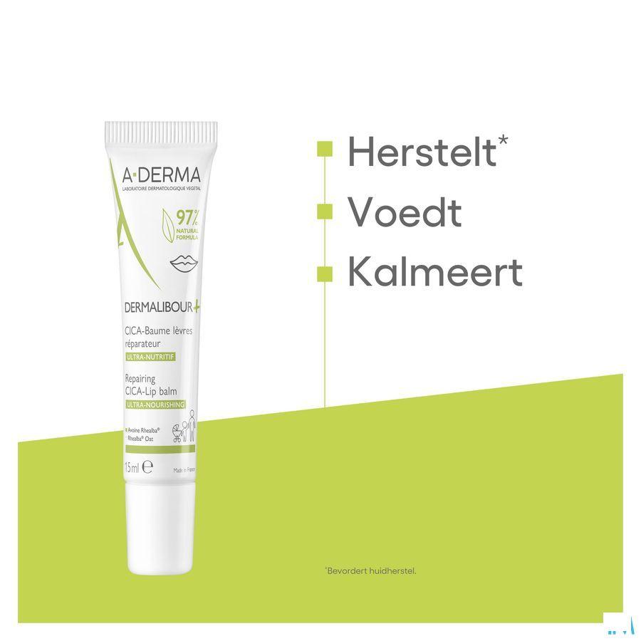 Aderma Dermalibour + Cicabalsem Lippen 15 ml  -  Aderma