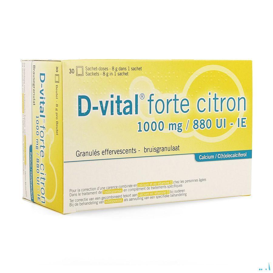 D Vital Forte Citroen 1000/880 Bruis Zakje 30  -  Will Pharma