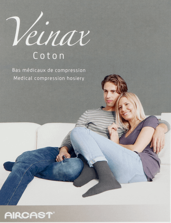 Veinax Kous Katoen Man 2 Lang Zwart Maat 5