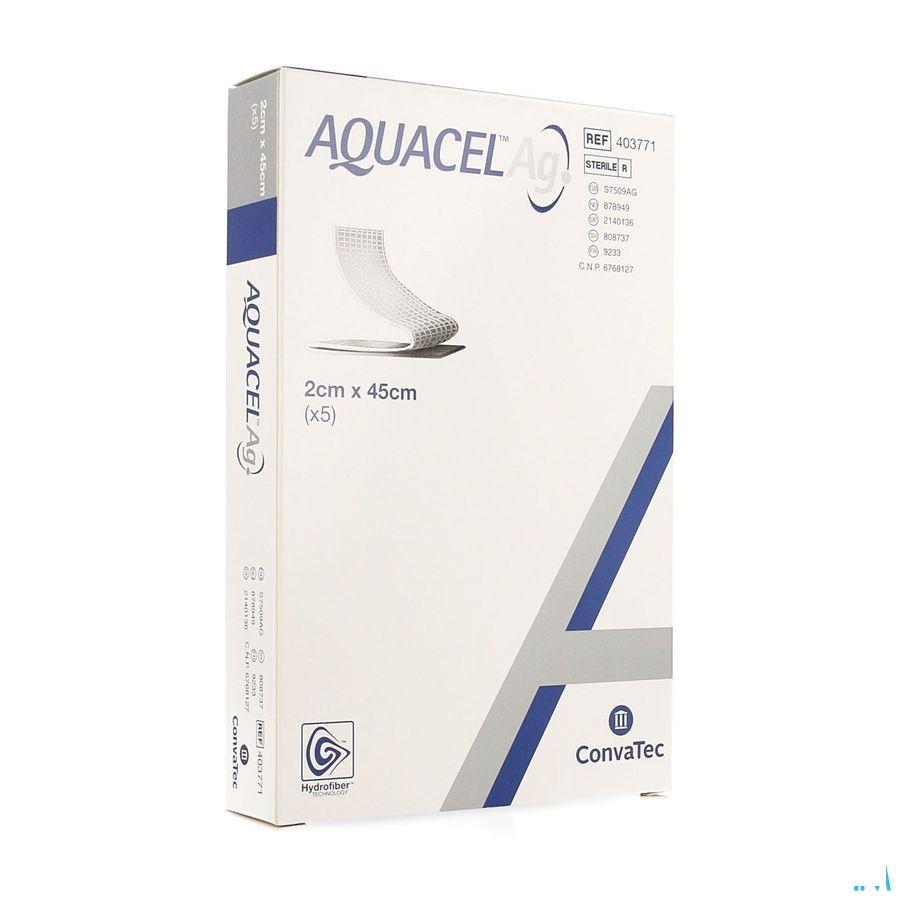 Aquacel Ag Verband Hydrofiber + versterking 2x45cm 5  -  Convatec