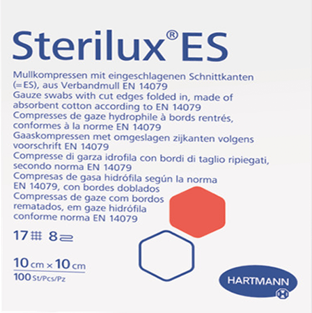 Sterilux Es 5x5cm 8l.nst. 100 P/s  -  Hartmann