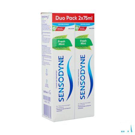 Sensodyne Fresh Mint Dentifrice Tube 2 X 75 ml