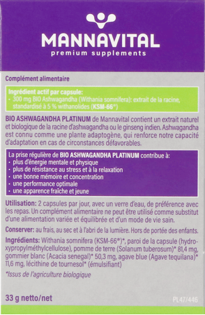 Mannavital Ashwagandha V-Capsule 60