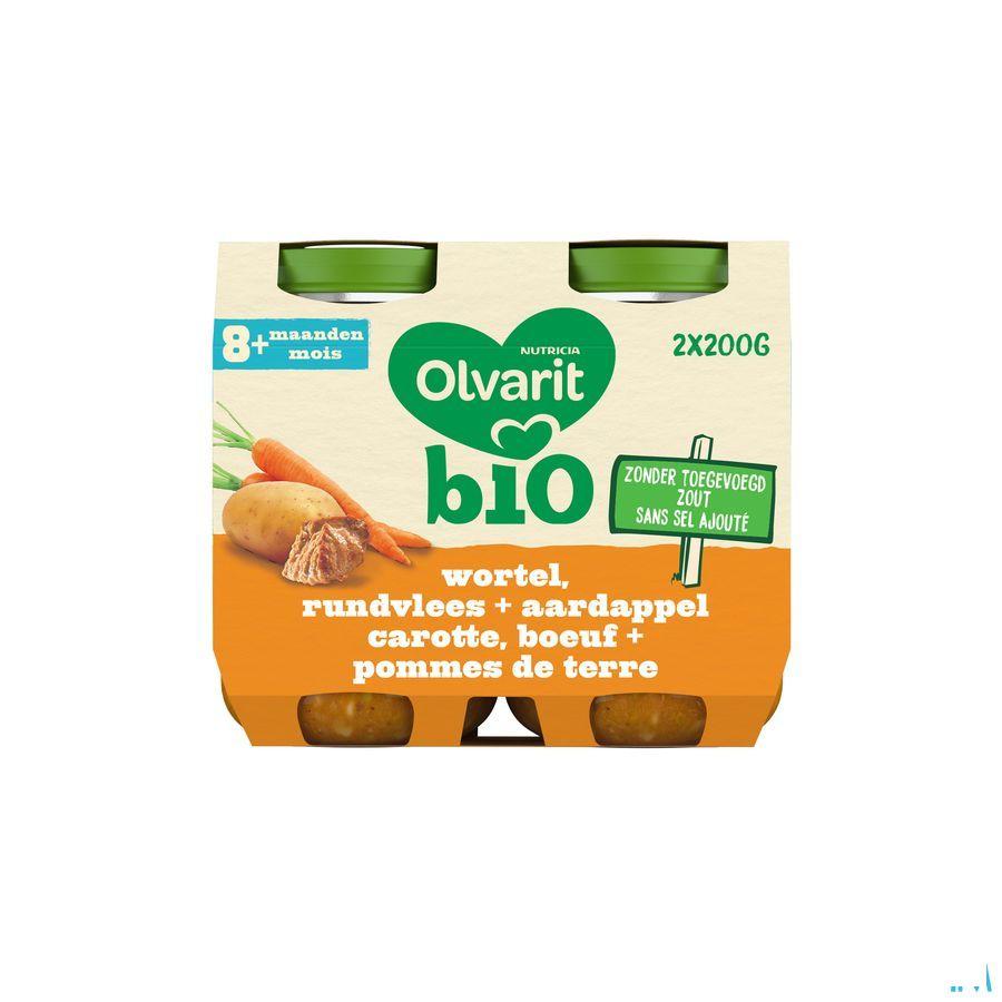 Olvarit Bio Carotte Boeuf Pomme De Terre 8M 2X200G  -  Nutricia