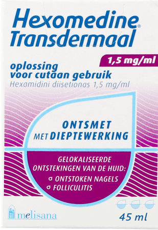 Hexomedine Oplossing 45 ml Transcut  -  Melisana