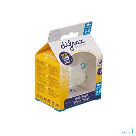 Difrax Fopspeen Natural 0-6 Nacht  -  Difrax
