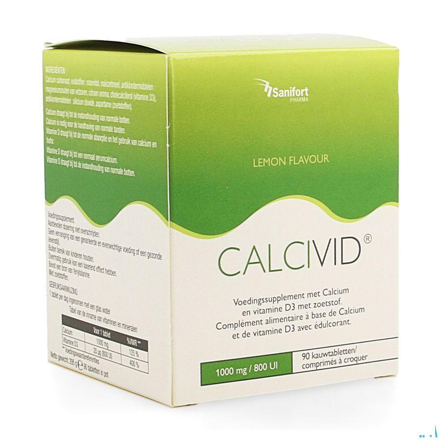 Calcivid 1000 mg/800IELemon Chew 90 