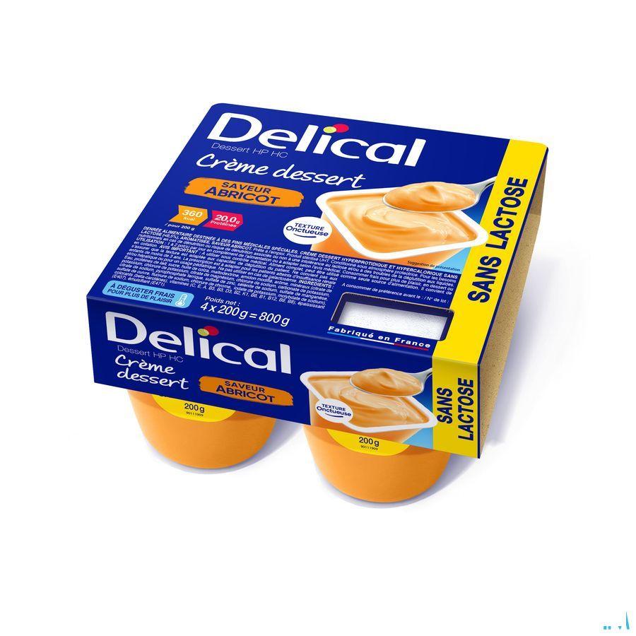 Delical Creme Dessert Hp-Hc Z/Lact.Abrik 4X125G 