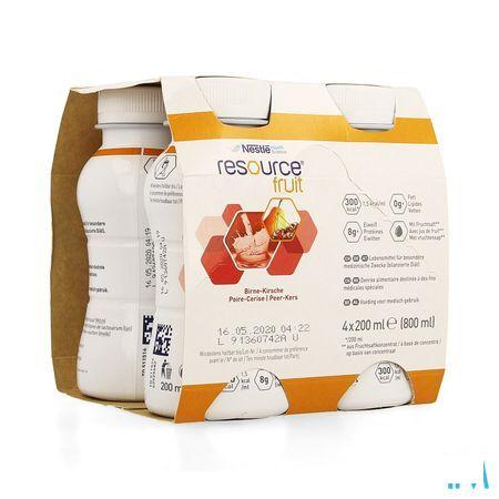 Resource Fruit Peer Kers 4x200 ml 12415255  -  Nestle