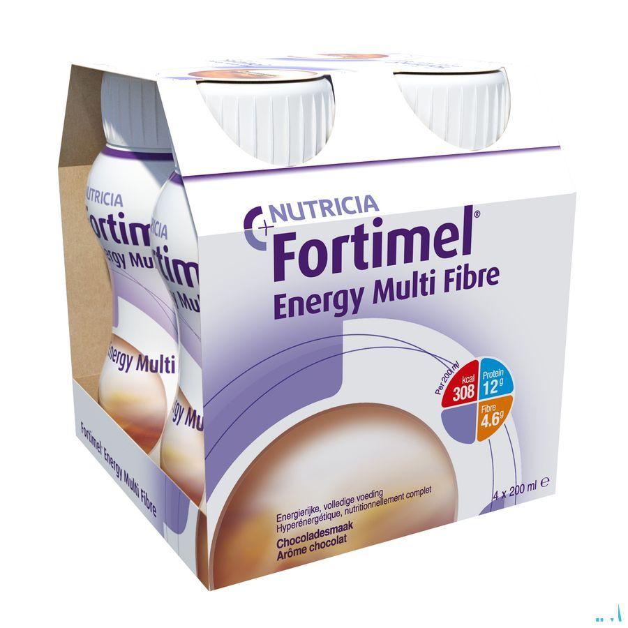 Fortimel Energy Multi Fibre Chocolade 4x200 ml  -  Nutricia