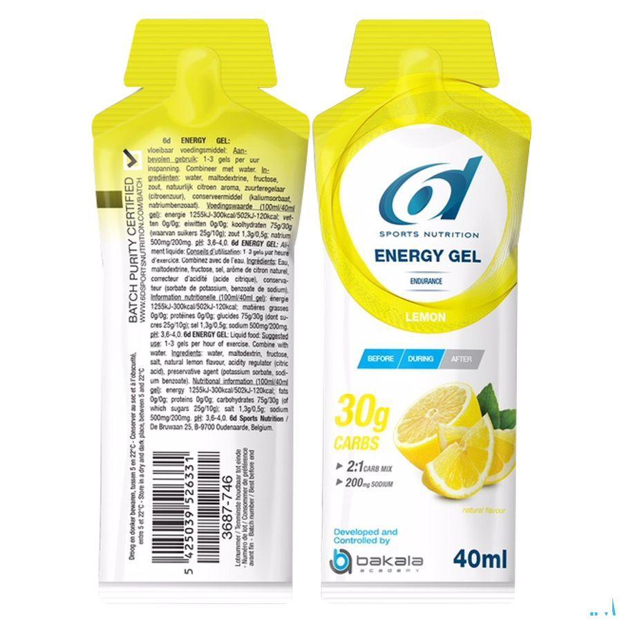 6d Sixd Energy Gel Lemon 12x40 gr