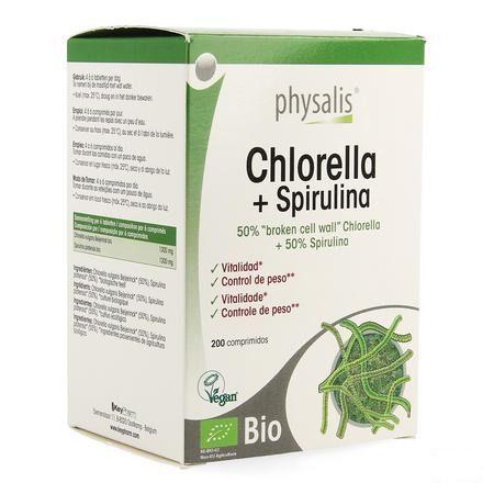 Physalis Chlorella + Spirulina Bio Comprimes 200  -  Keypharm