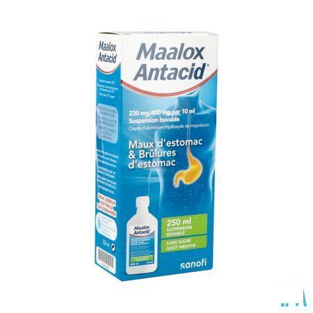 Maalox Antacid 230 mg/400 mg/10 ml Suspensie Oraal 250 ml