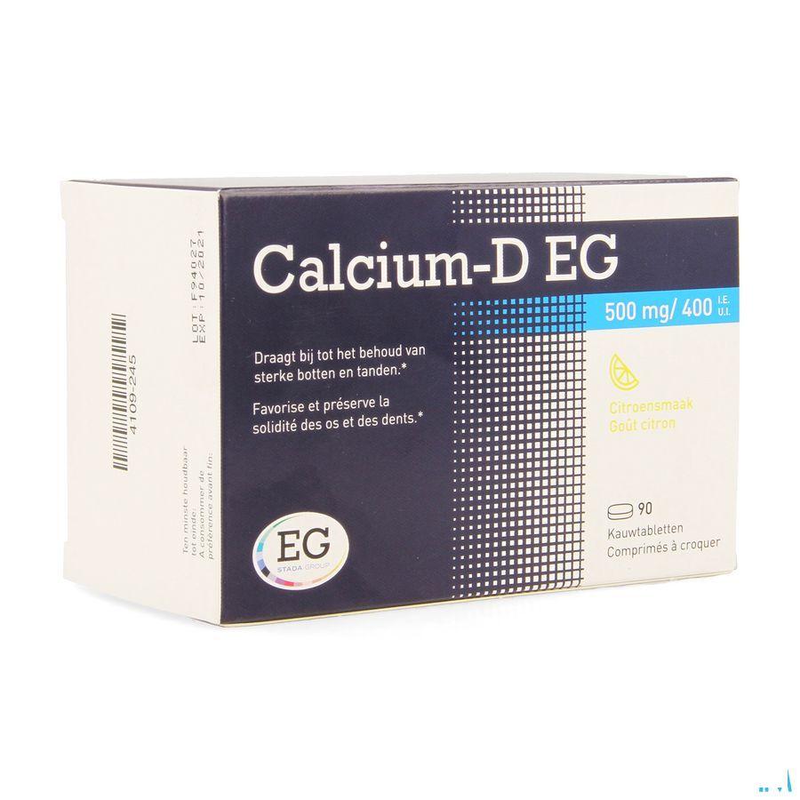 Calcium-D Eg 500 mg/400Ie Kauwtabl 90  -  EG