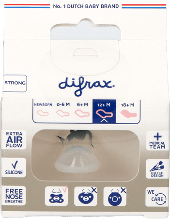 Difrax Fopspeen Dental Semi Filled + 12m 346  -  Difrax