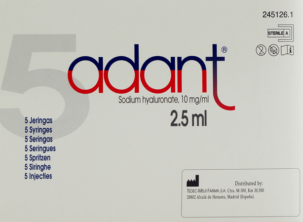 Adant Oplossing 1% Inj Intra Articul. 5 X 2,5 ml
