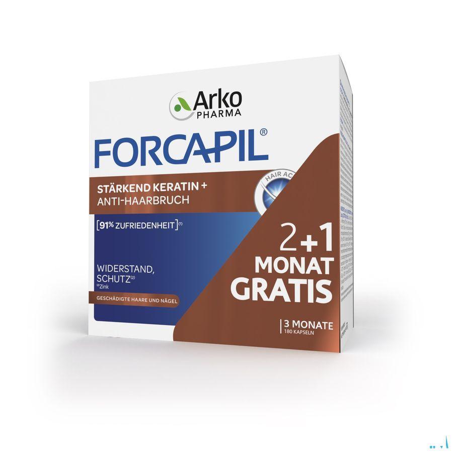 Forcapil Keratine+ Lot Caps 180  -  Arkopharma