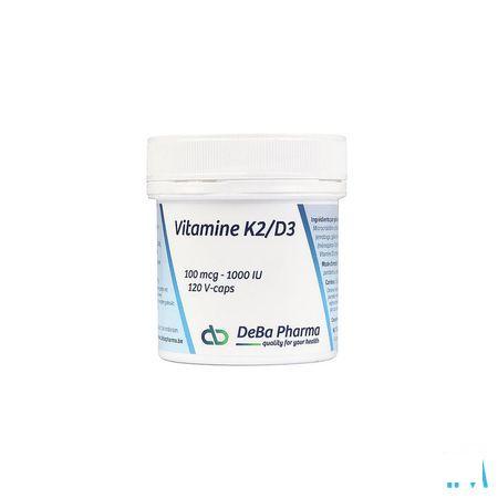 Vitamine K2/D3 100 Mcg/1000 U.I Caps 120  -  Deba Pharma