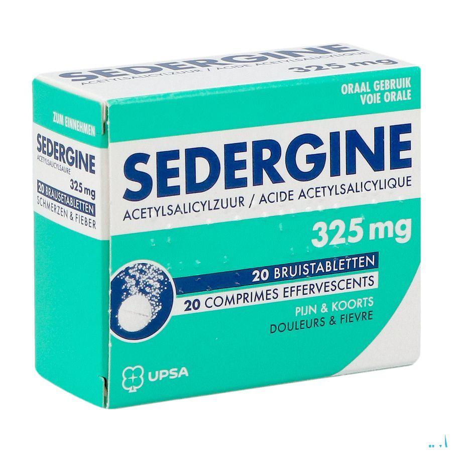 Sedergine 325 mg Comprimes Effervescents 20