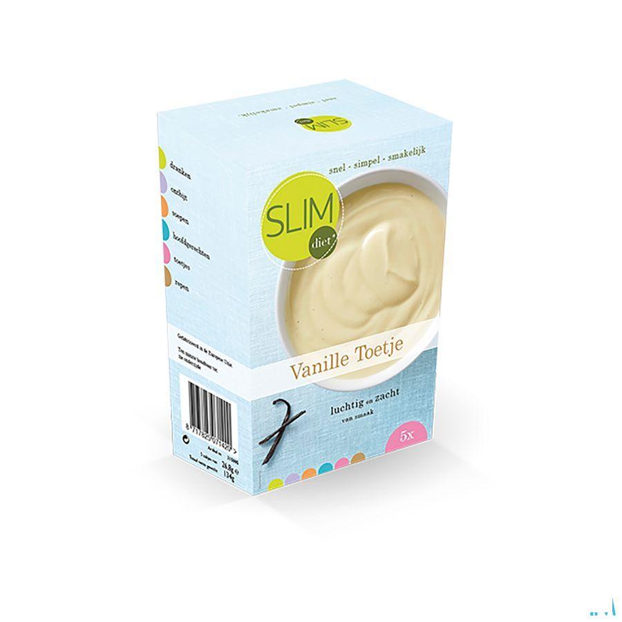 Slimdiet Vanille Toetje Zakje 5x25 gr  -  Slimdiet Bv