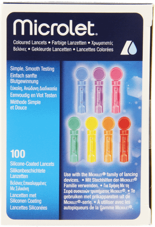 Ascencia Microlet Lancetten Ster Gekleurd 100