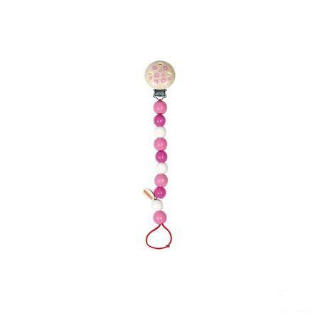 Heimess Fopspeenketting Hout Roze H9217  -  Bomedys