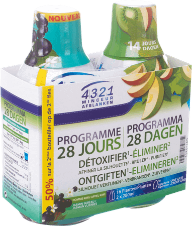 4321 Ultra Draineur Appel Kiwi 2x280 ml  -  Arkopharma