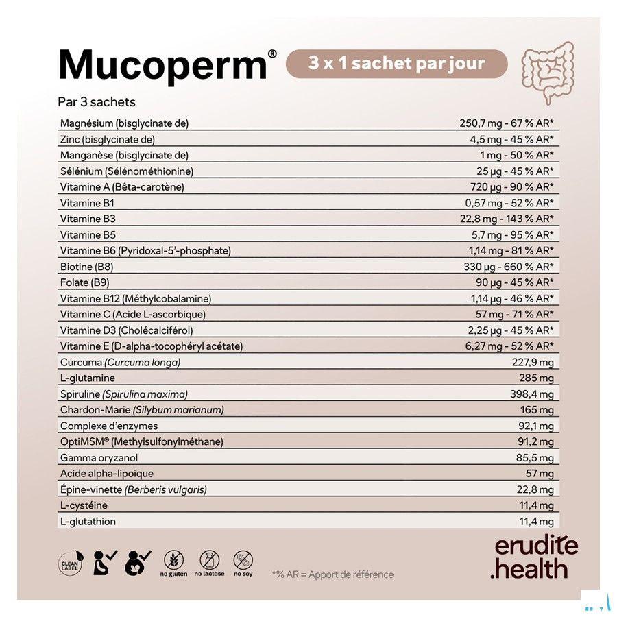 Mucoperm Poeder Zakje 60 X 4g  -  Nutriphyt