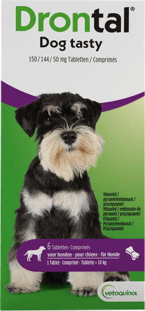 Drontal Tasty Bone 150/144/5 mg 10kg Dog Tabletten 6