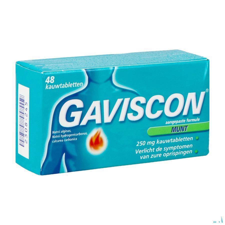 Gaviscon Menthe Comprimes A Croquer 48 X 250 mg