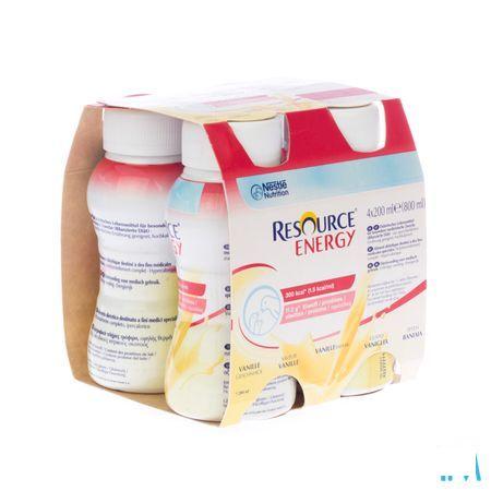 Resource Energy Drink Vanille 4x200 ml  -  Nestle