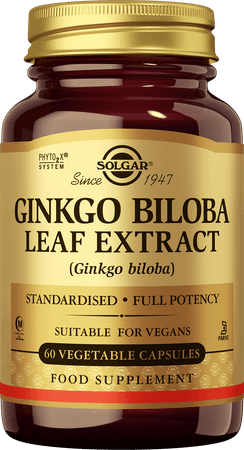 Solgar Ginkgo Biloba Leaf Extract V-Caps 60  -  Solgar Vitamins