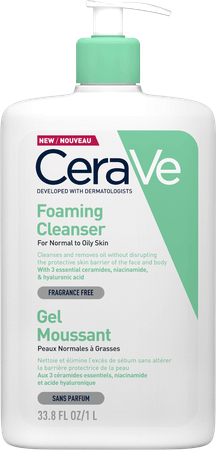 Cerave Nettoyant Moussant Pompe Flacon 1l  -  Cerave