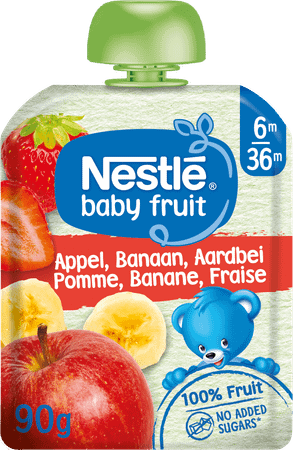 Naturnes Appel Banaan Aardbei 90 gr  -  Nestle