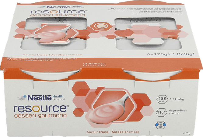 Resource Dessert Gourmand Aardbei 4x125 gr 12311130  -  Nestle