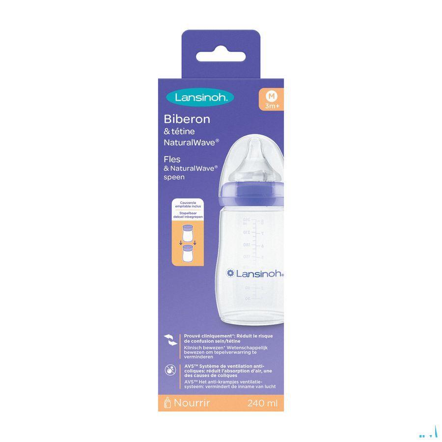 Lansinoh Zuigfl + Speen Nat Wave 75480 2