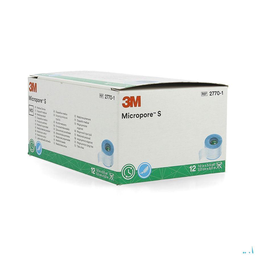 Micropore S 3M Hechtpleister 2,5X500Cm  -  3M