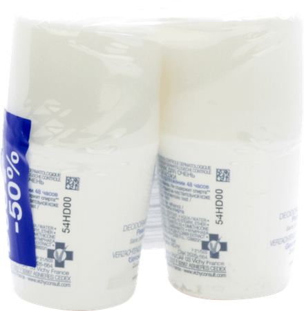 Vichy Deo Gev. H-Geepileerd Roller 48U Duo 2X50 ml  -  Vichy