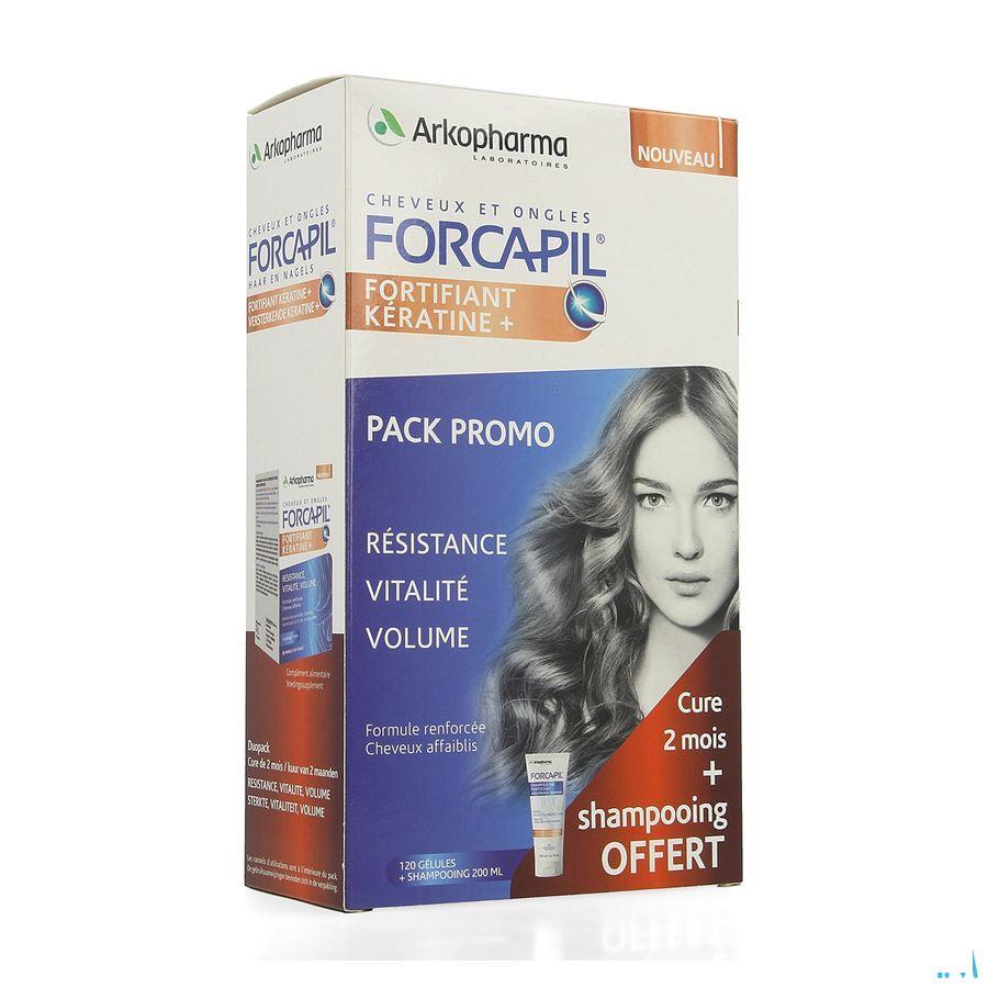 Forcapil Ontdekkingspack Caps 2X60+Sh 200  ml Grat.  -  Arkopharma