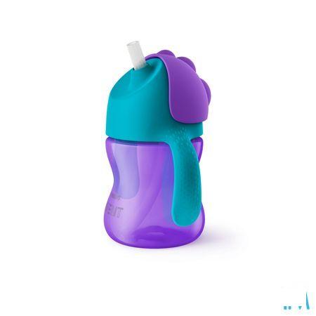 Philips Avent Drinkbeker Rietje Girl Paars 200 ml Scf796/02  -  Bomedys