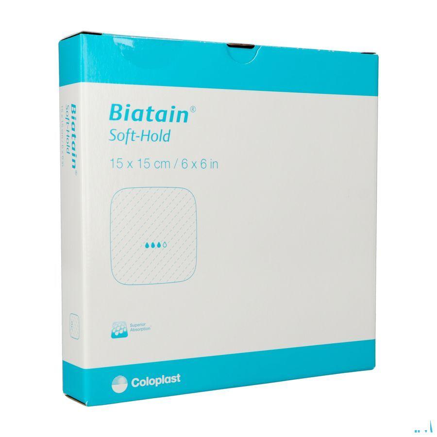 Biatain Soft Hold Schuimverb 15,0X15,0Cm 5 33475  -  Coloplast