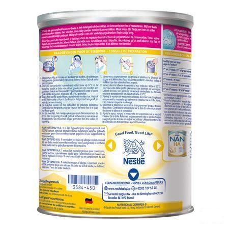 Nan Ha 1 Lait Poudre 800 gr  -  Nestle