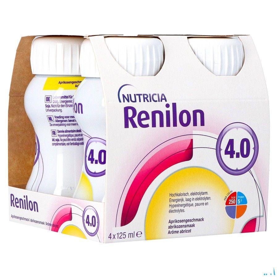 Renilon 4.0 Abrikoos Fles 4x125 ml 570978  -  Nutricia