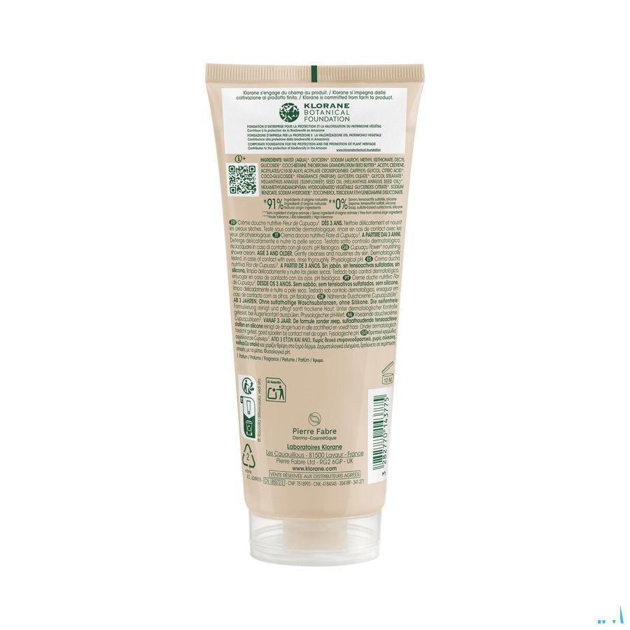 Klorane Corps Creme Douche Fleur Cupuacu 200 ml