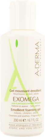 Aderma Exomega Gel Moussant Flacon Pompe 200 ml  -  Aderma