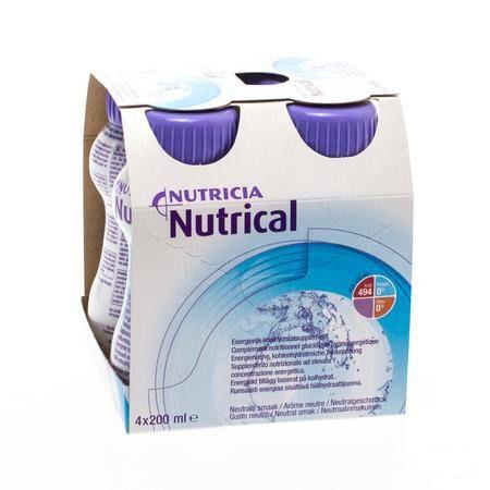 Nutrical Neutraal Fles 4x200 ml 573707  -  Nutricia
