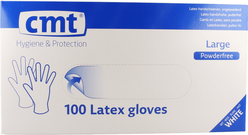 Cmt Handschoenen Latex Wit Lp S 100  -  Infinity Pharma