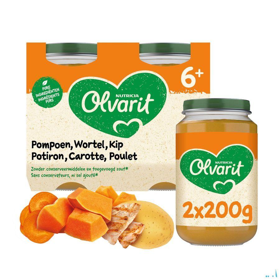 Olvarit Pompoen Wortel Kip 2x200 gr 6m02  -  Nutricia
