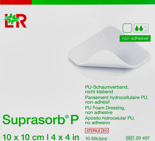 Suprasorb P Mousse Pu N/Adh Wcl 10,0X10,0 10 20407  -  Lohmann & Rauscher